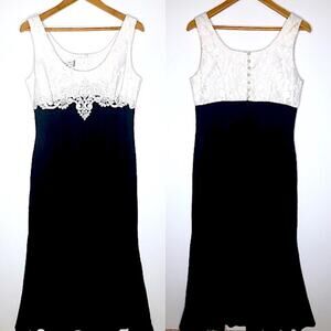 Scott McClintock Black and White Evening Gown